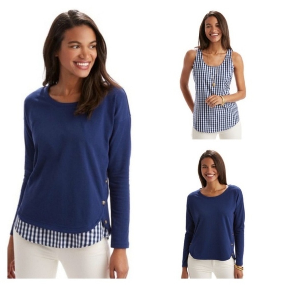Vineyard Vines 3 in 1 Mixed Media Pullover Size XS